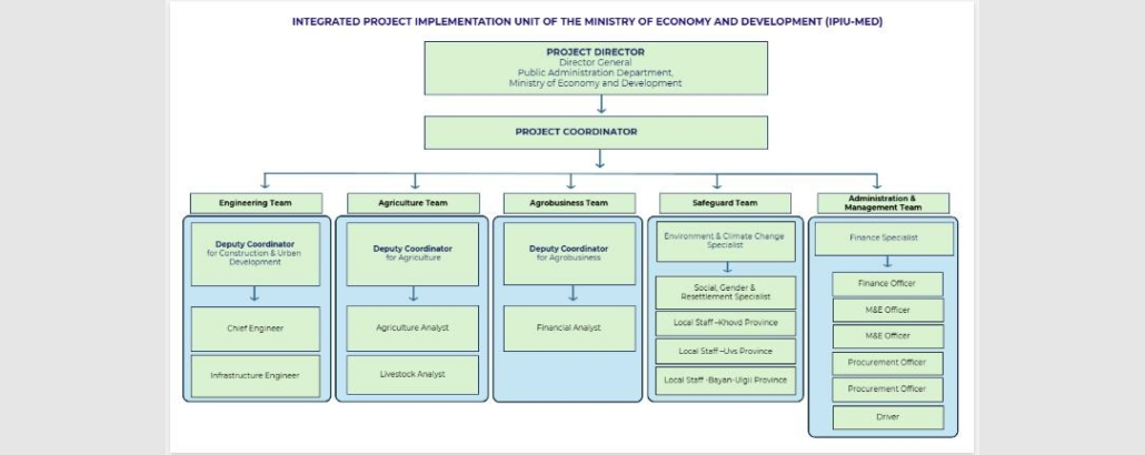 ipiu-med-organizational-structure Organizational structure of the Integrated Project Implementation Unit of the Ministry of Economy and Development (IPIU-MED)